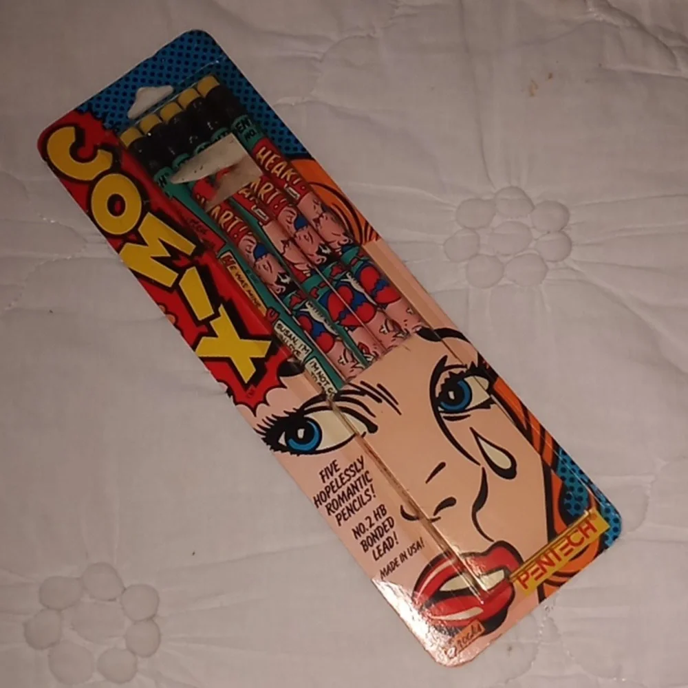 Vintage PENTECH Comix Hopelessly Romantic Pencils USA